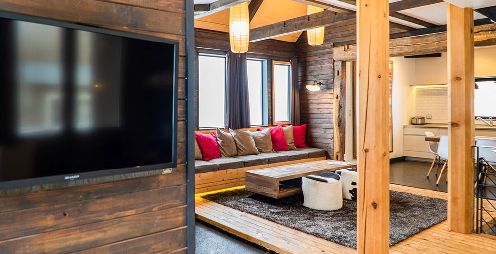 Momiji Lodge - Flat screen TV and skylight windows